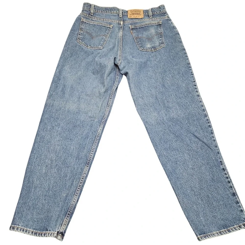 Vintage Levis 560 Jeans Orange Tab Mens 36x32 Blue Loose Fit Tapered Made in USA